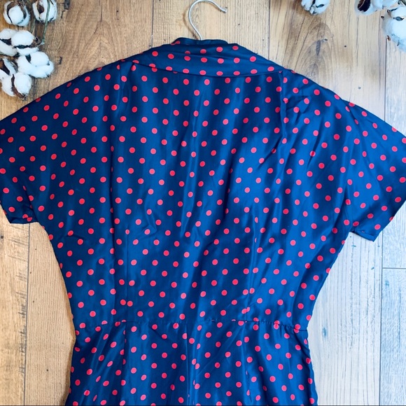Vintage 1950s Polka Dot Wiggle Dress - Picture 8 of 8